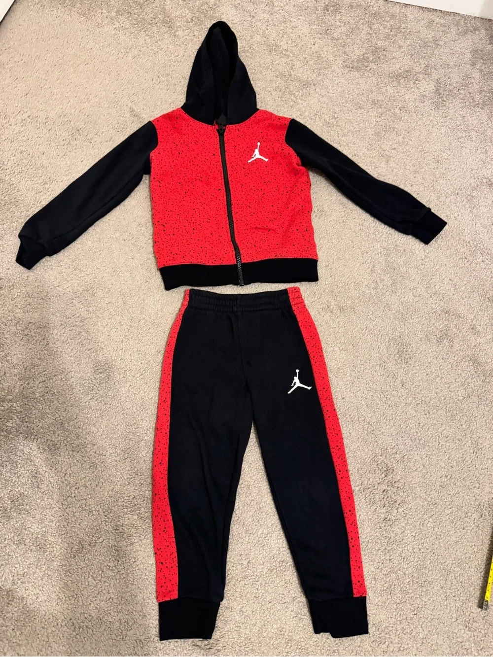 Nike Jordan Jordan Boys Air Speckle - Black, Red Size 4T